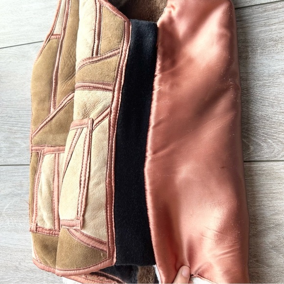 Vintage Handmade Genuine Sherpa Patchwork Vest - Picture 10 of 16